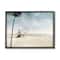 Stupell Industries Empty Beach Coast with Lifeguard Stand Black Framed Wall Art